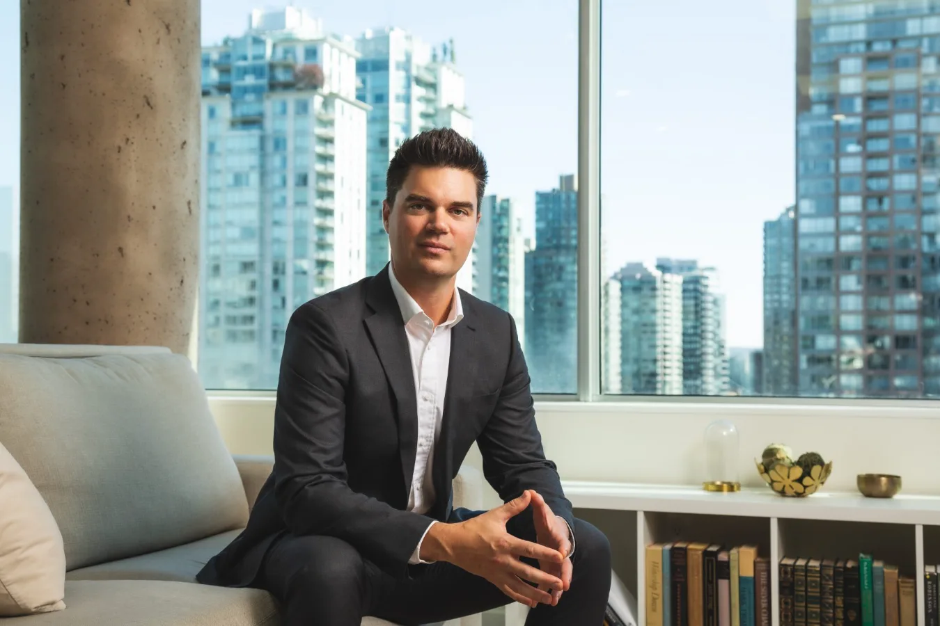 Seth Baker, CCIM, in the Baker & Co. office in downtown Vancouver